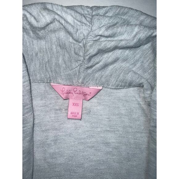 Lilly Pulitzer Cardigan Women’s Size XXS Gray Open Front Shawl Collar Sweater - Picture 5 of 16